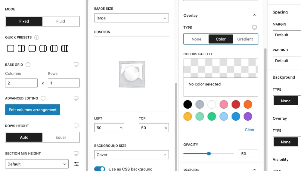 The UI of the Advanced Columns plugin make use of the WordPress Components Library.