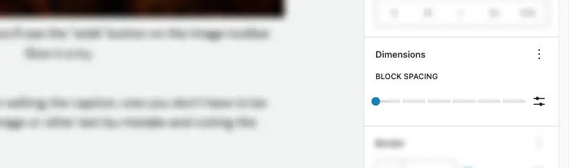 WordPress block spacing options